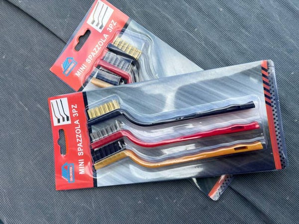 Set 3 pz Spazzolini acciaio