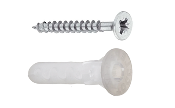 Universele schroefset 5x plug 6 mm en 5x Schroef 4x35 mm