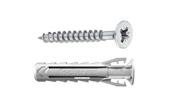 Schroefset 5x betonplug 6 mm en 5x Schroef 4x35 mm voor beton en steen