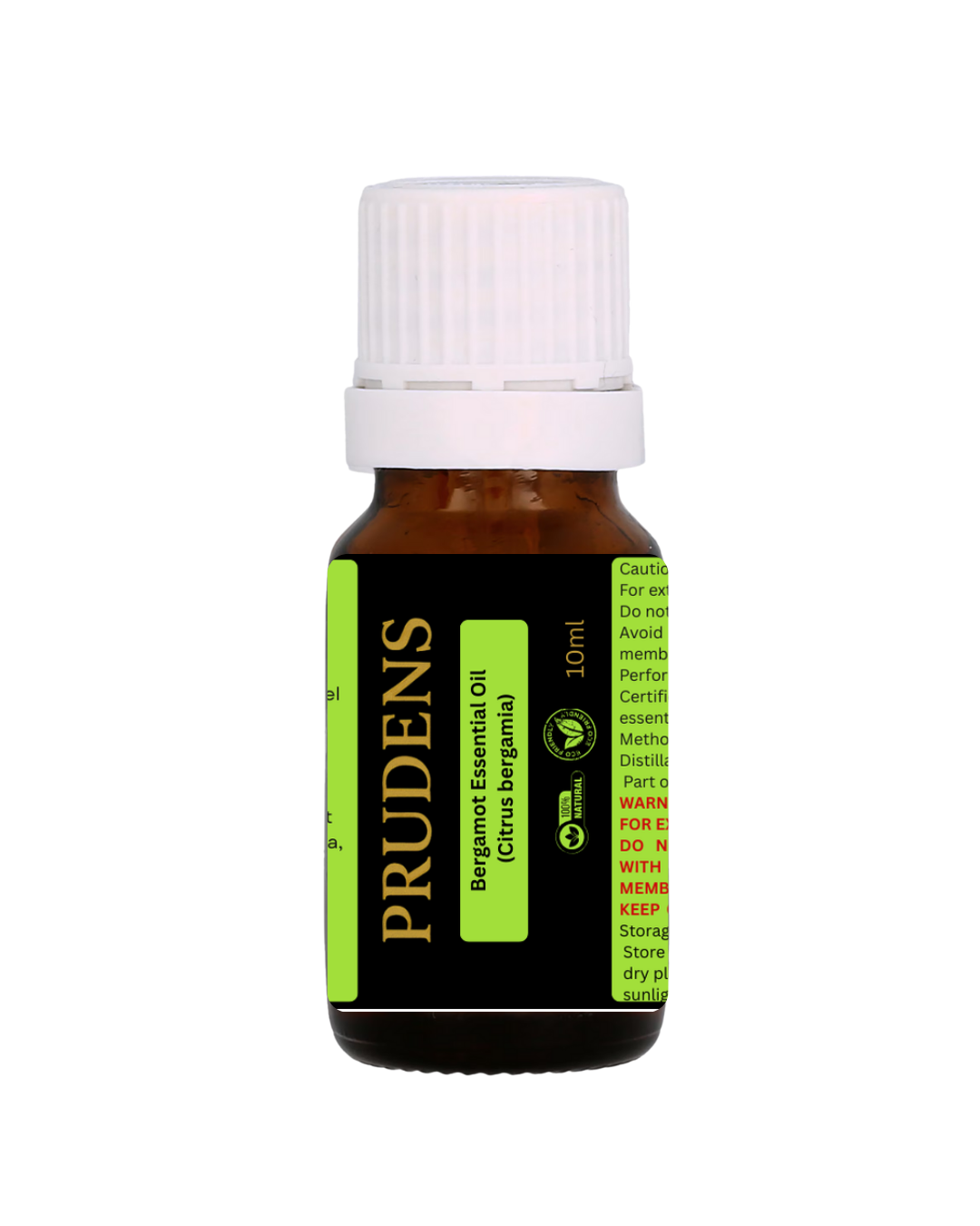 PRUDENS Bergamot Essential Oil (Citrus bergamia) – 10ml