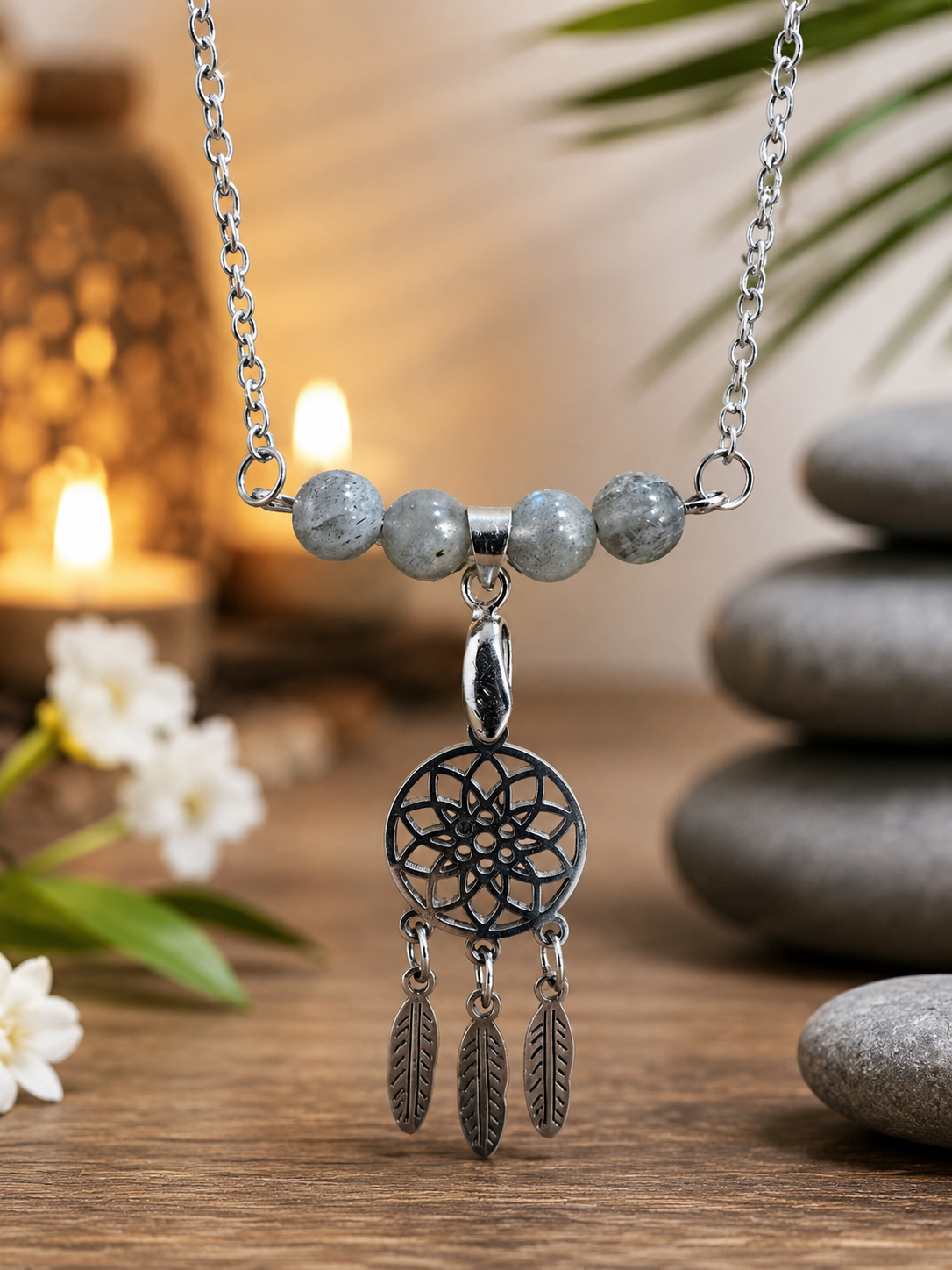 Collier en acide inoxydable