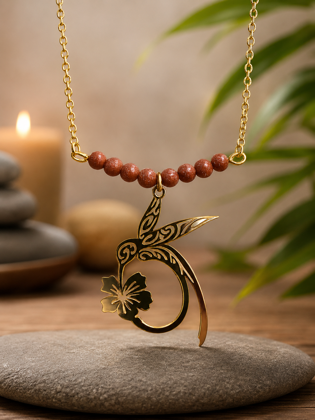 Collier en acide inoxydable