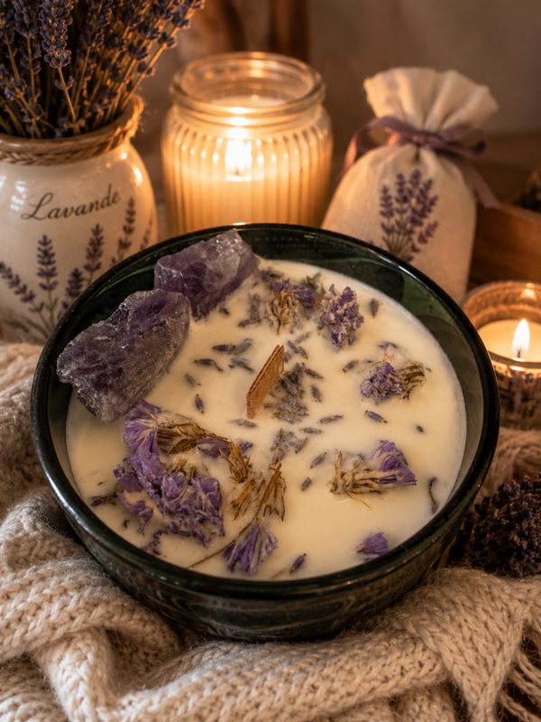 Crystal Floral Candle