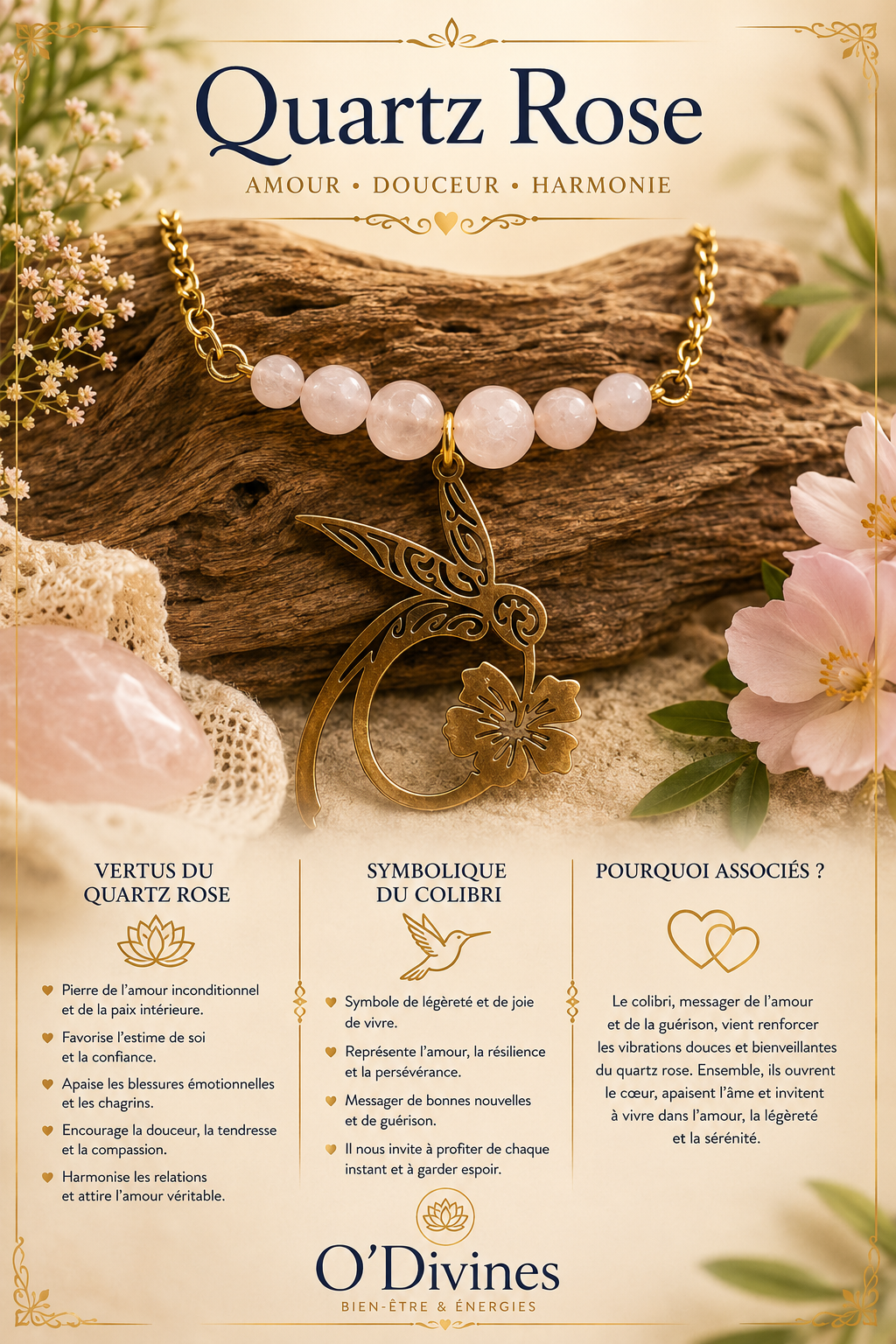 Collier en acide inoxydable