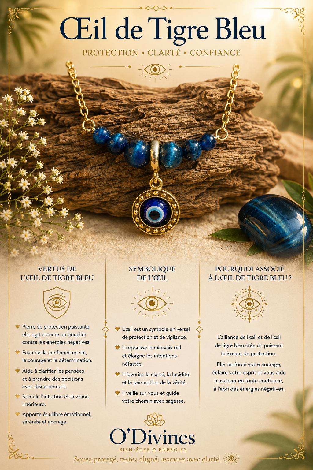 Collier en acide inoxydable