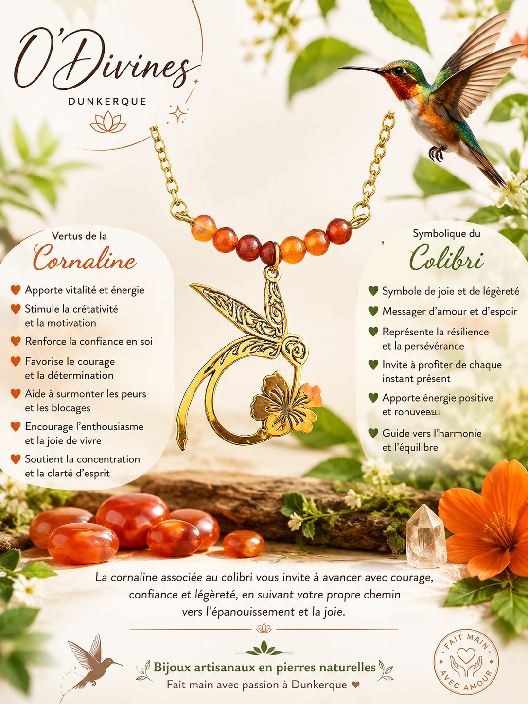 Collier en acide inoxydable