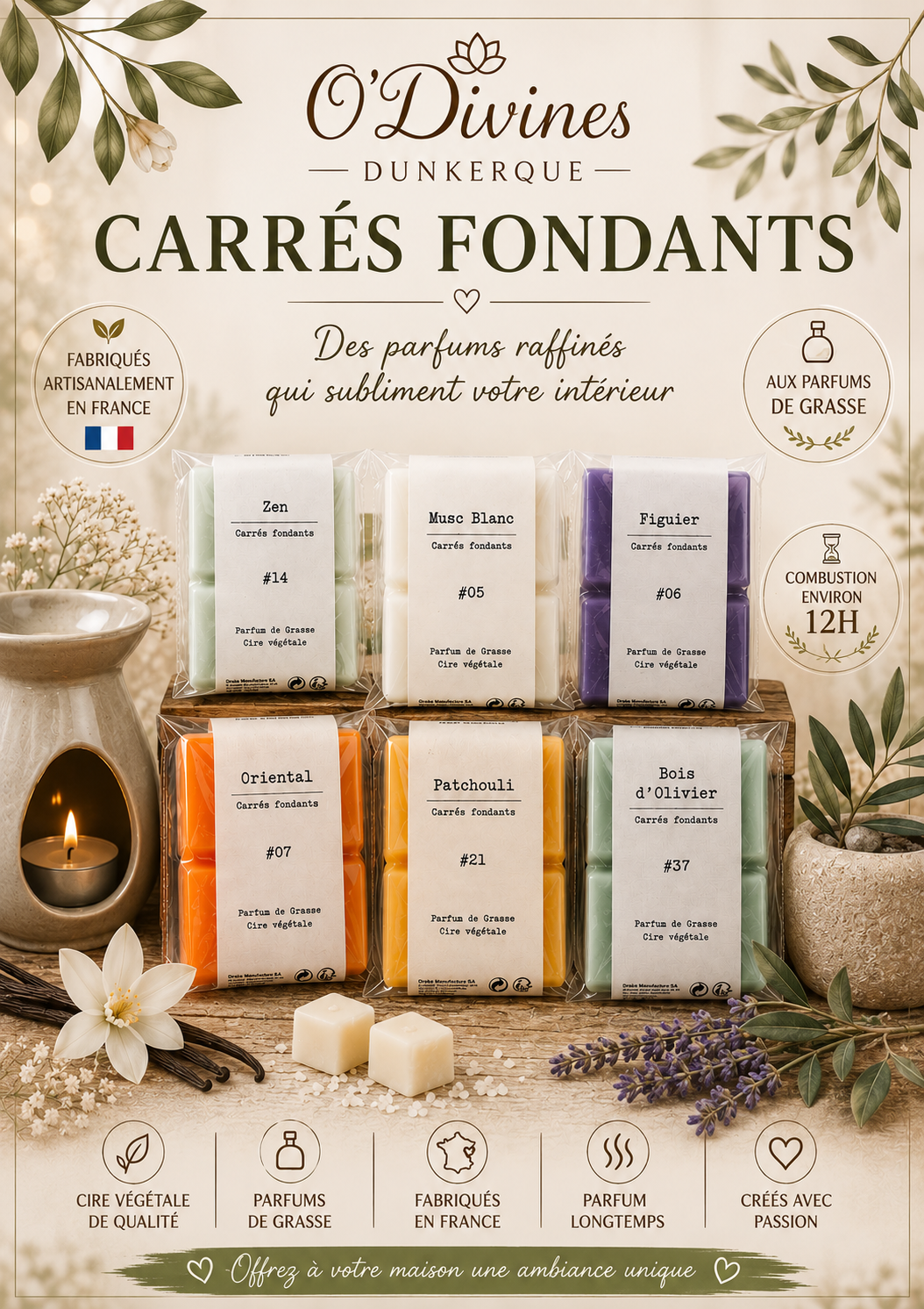 fondant à la cire végétale