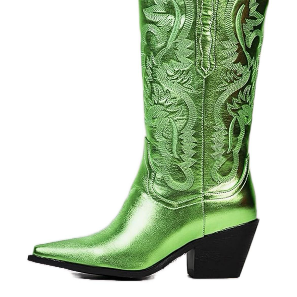 Metallic cowboy boots