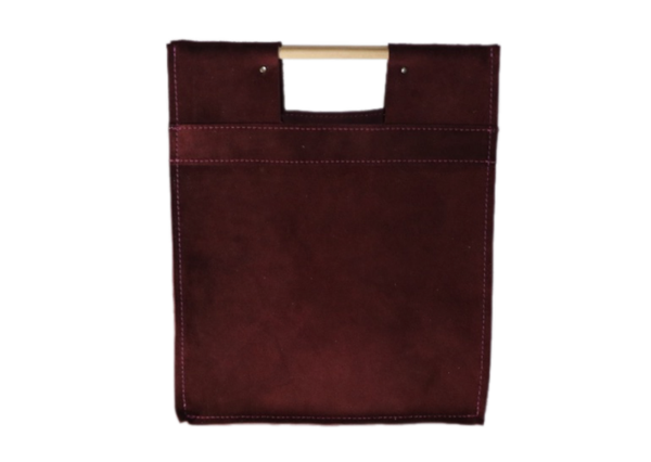 Baglava bordeauxrood suede (beschikbaar in origineel en groot)