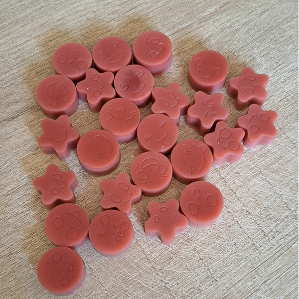 Lot Fondants parfumés petits ronds et étoiles Cerise noire explosive