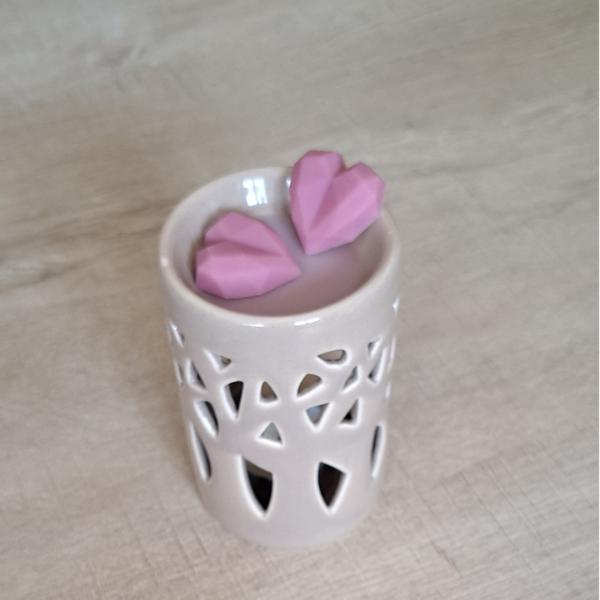 Lot 5 Fondants parfumés Violette petit coeur