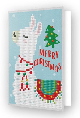 * Diamond Dotz Greeting Card Merry Christmas Llama