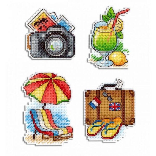 * 4 magneetjes zomer