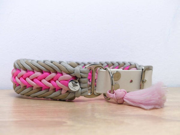 LUKIDA pink Paracord Hundehalsband
