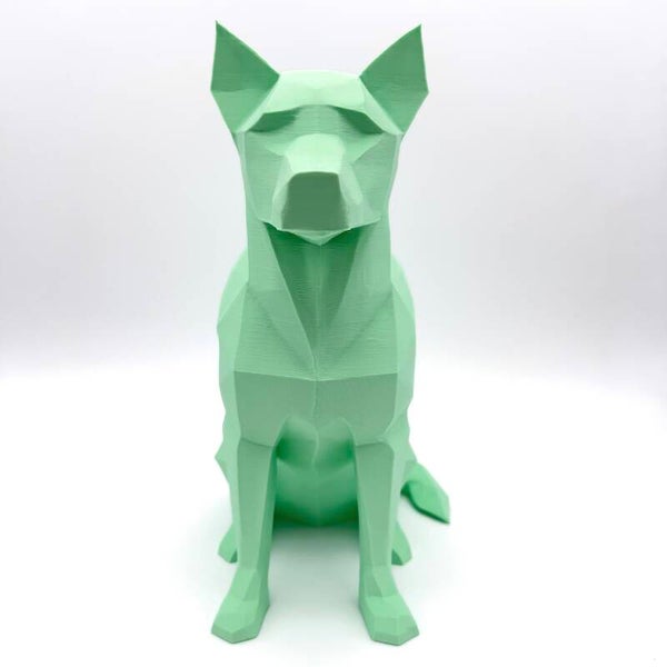 3D Druck Deko Low-Poly Hund