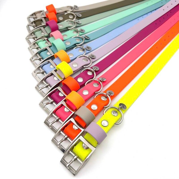 MONOCOLOR Biothane Halsband, Happy Vibes Edition