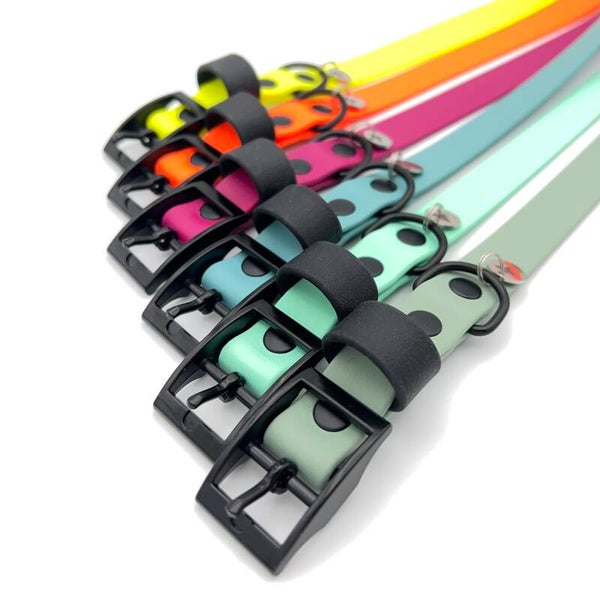 MONOCOLOR Biothane Halsband, Black Vibes Edition