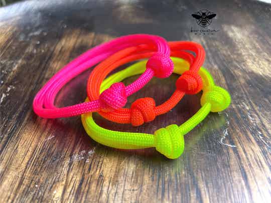 Paracord-Armband minimalistisch - neon