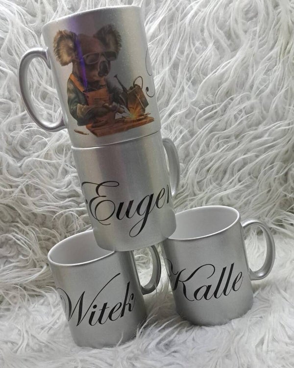 Tasse mit Name (Silber )