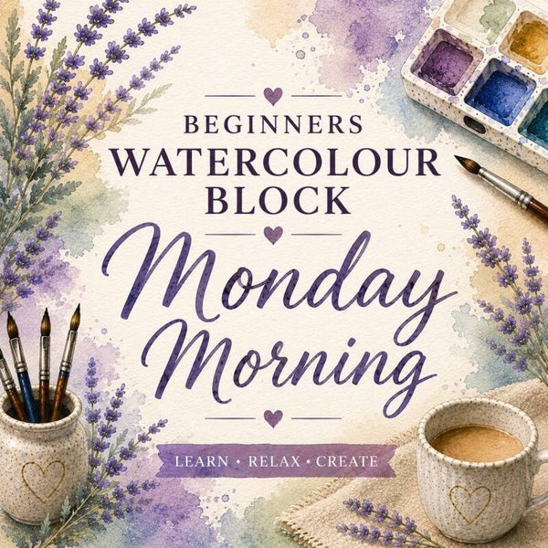 Beginner's Watercolour Block Monday Morning 11-12.45pm