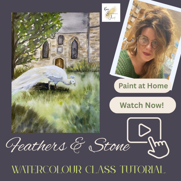 Watercolour "Feathers & Stone" Video Class