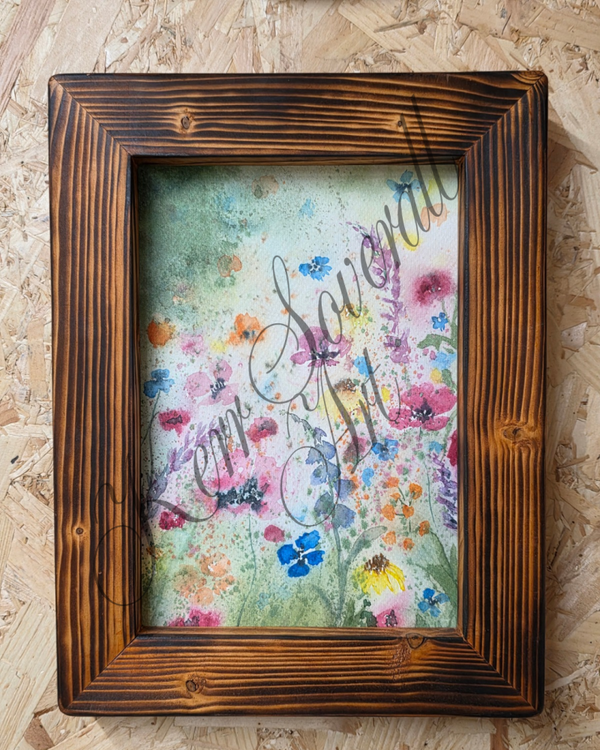 Original Framed watercolour "Wildflower Meadow"