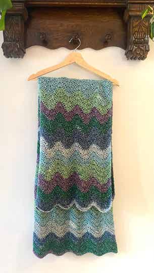 Modern Chevron Crochet Blanket