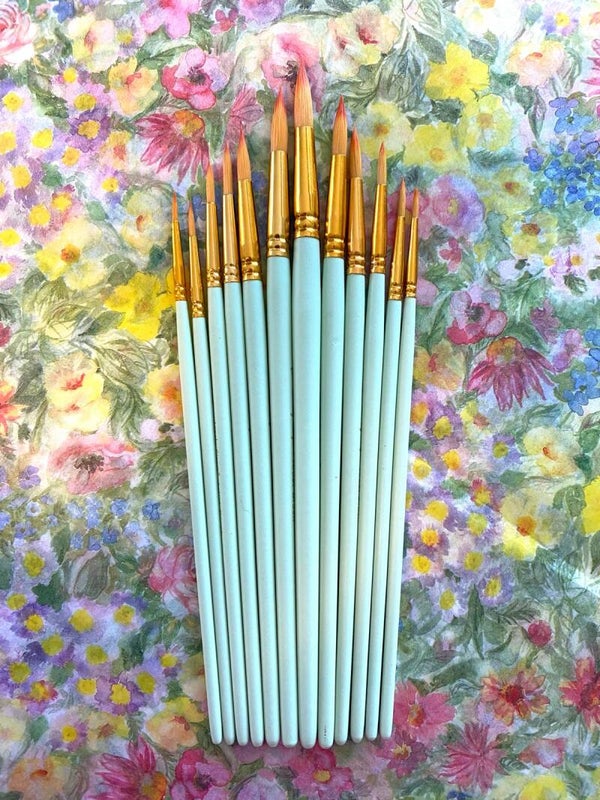 Sage Green Watercolour Brush Set