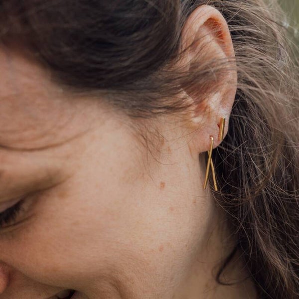 Twist oorbellen - Zilver