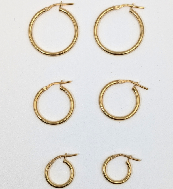 Classic hoops - Goud vermeil
