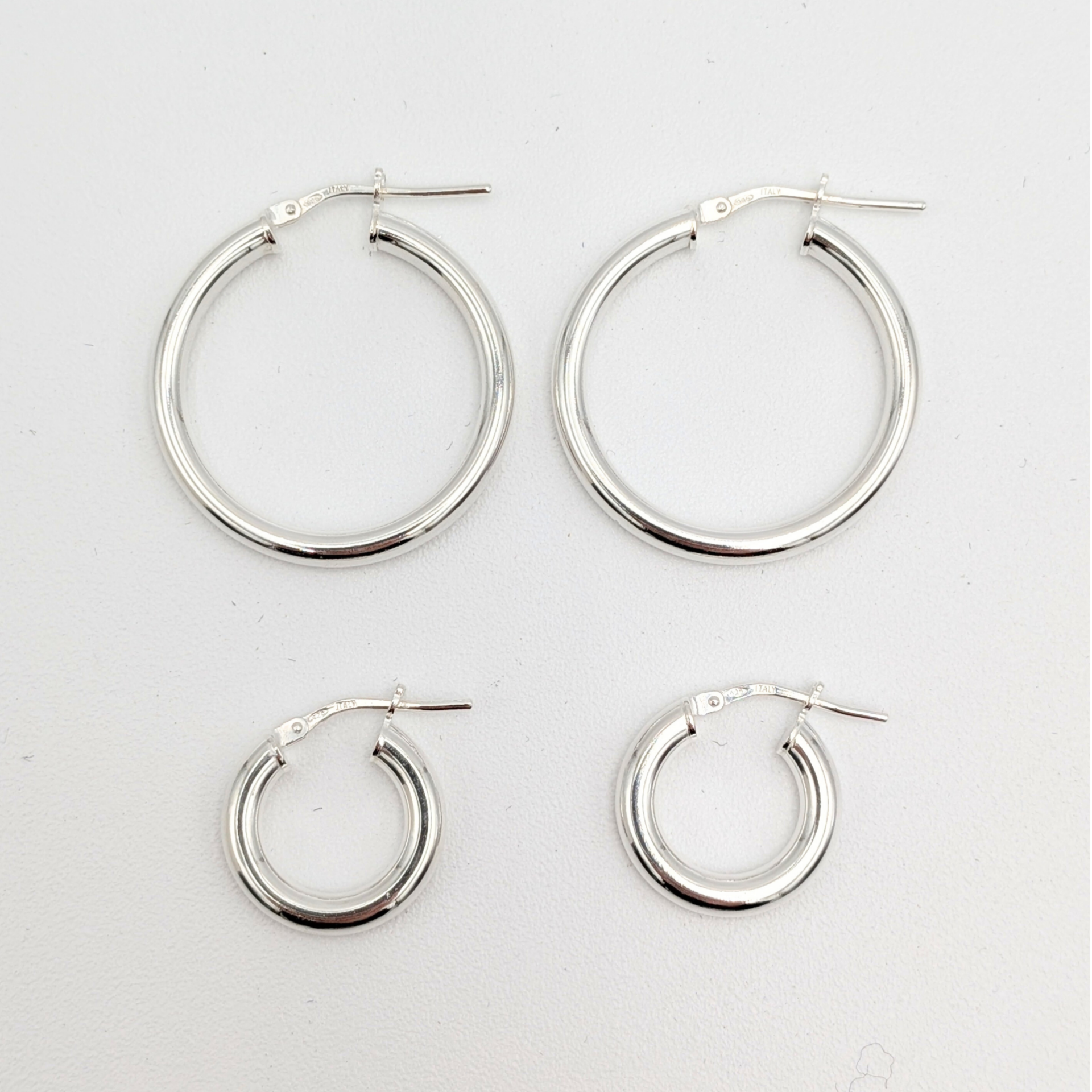 Bold hoops - Zilver