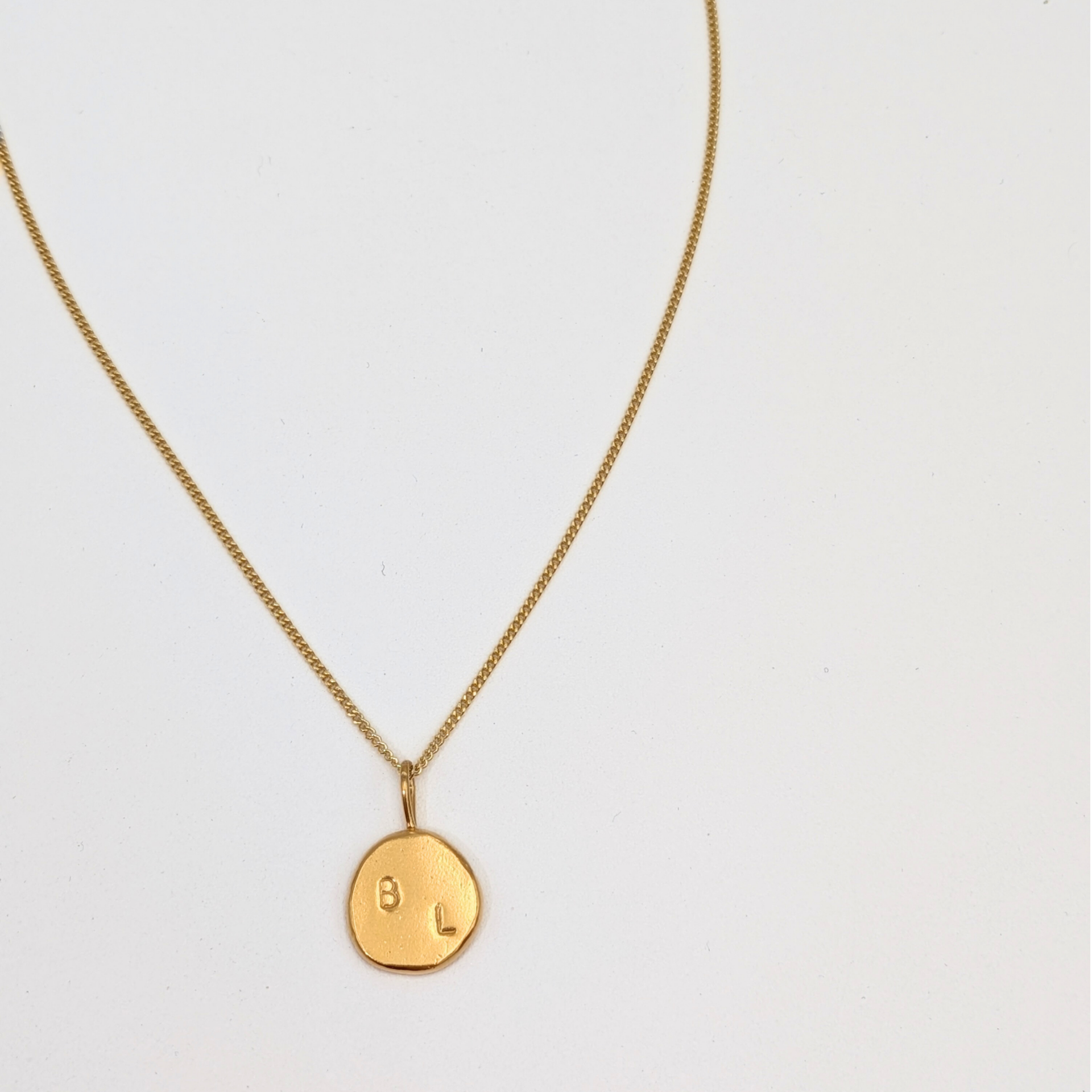 Bold Circle ketting - Goud vermeil