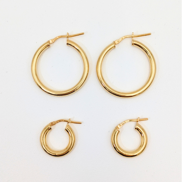 Bold hoops - Goud vermeil