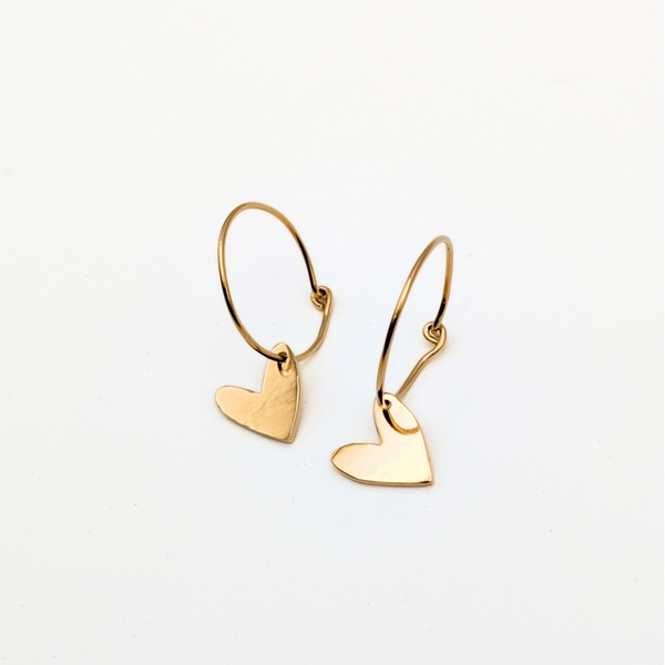 Rebel Hearts oorbellen - Goud vermeil