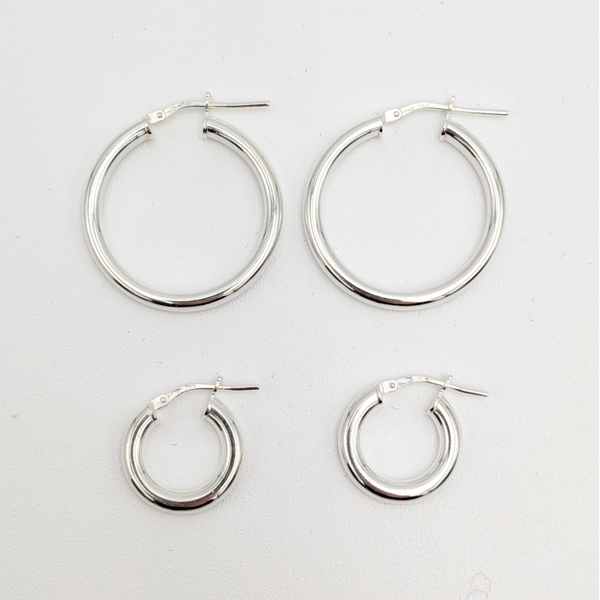 Bold hoops - Zilver