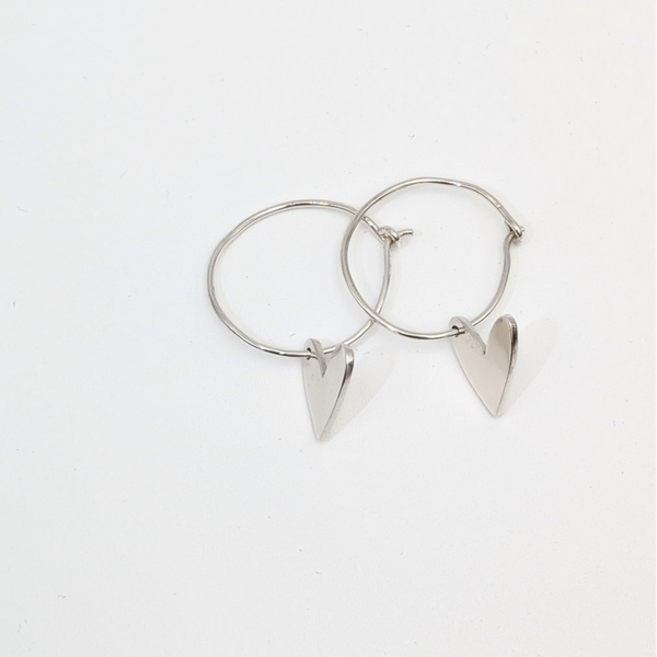Rebel Hearts oorbellen - Zilver