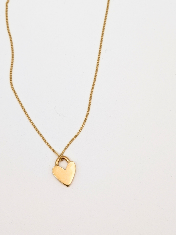 Bold Hearts ketting - Goud vermeil