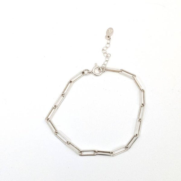 Armband grote schakel - Zilver