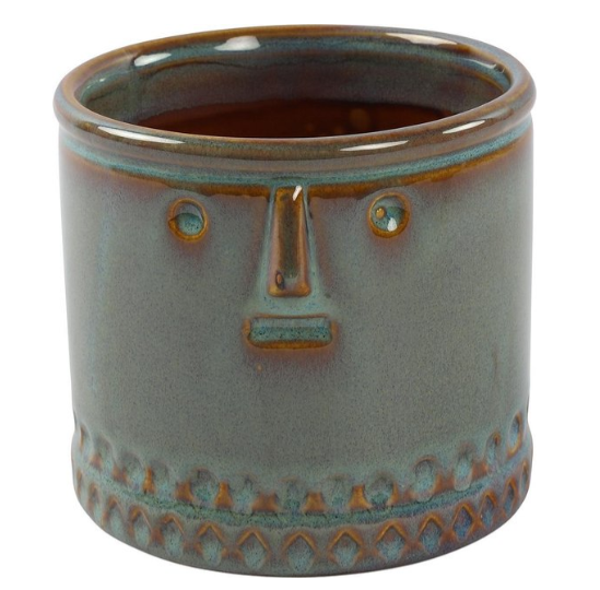 Blumentopf mit Gesicht