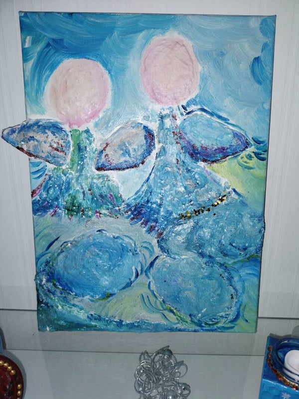 ACRYL-Bild , UNIKAT, Engel , neu 12/23