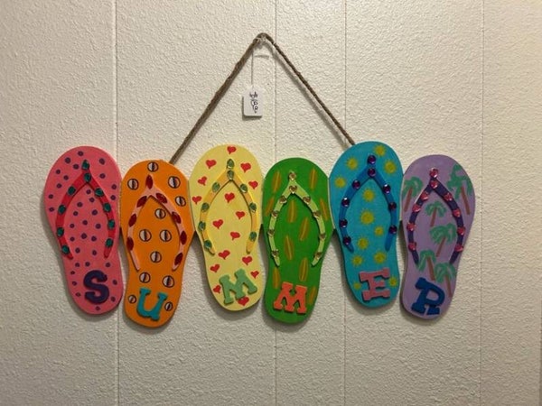 Summer Flip Flop Wooden Letter Sign