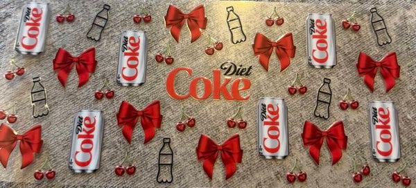 Diet Coke with red bows