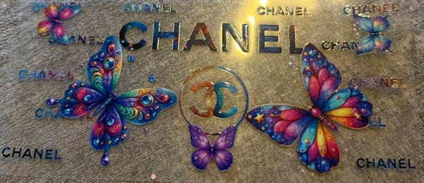 Blue Chanel with butterflies