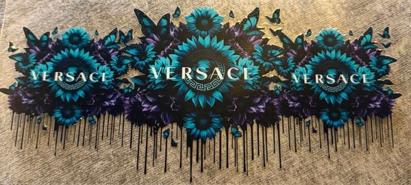 Blue and purple Versace