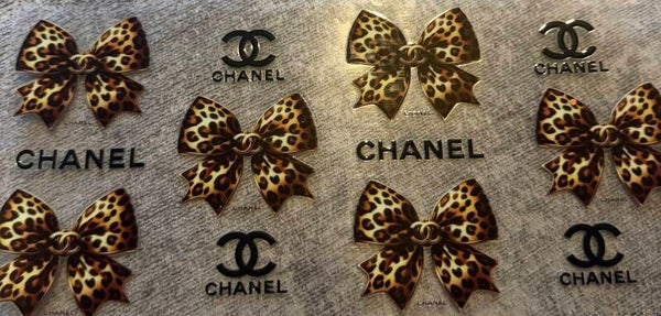 Leopard print bows Chanel