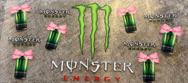 Green monster with pink bows