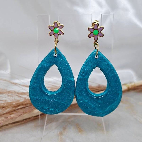 Glitter blauw/groen