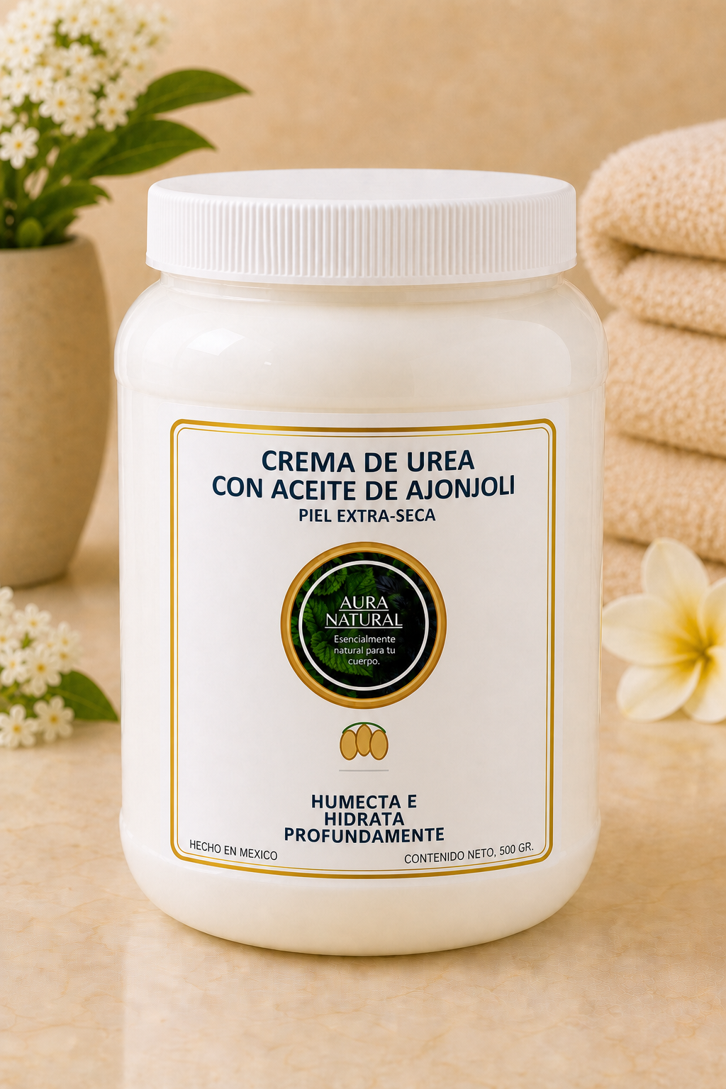CREMA DE UREA CON ACEITE DE AJONJOLI 500 gr