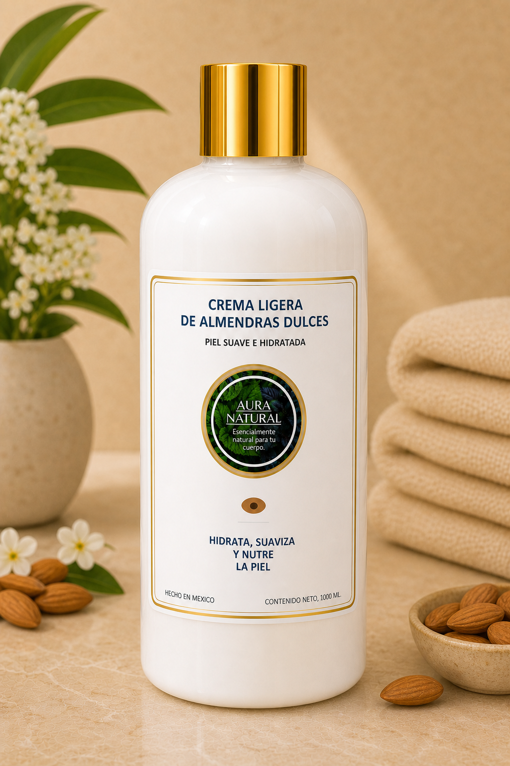 CREMA LIGERA DE ALMENDRAS DULCES 1000 ml