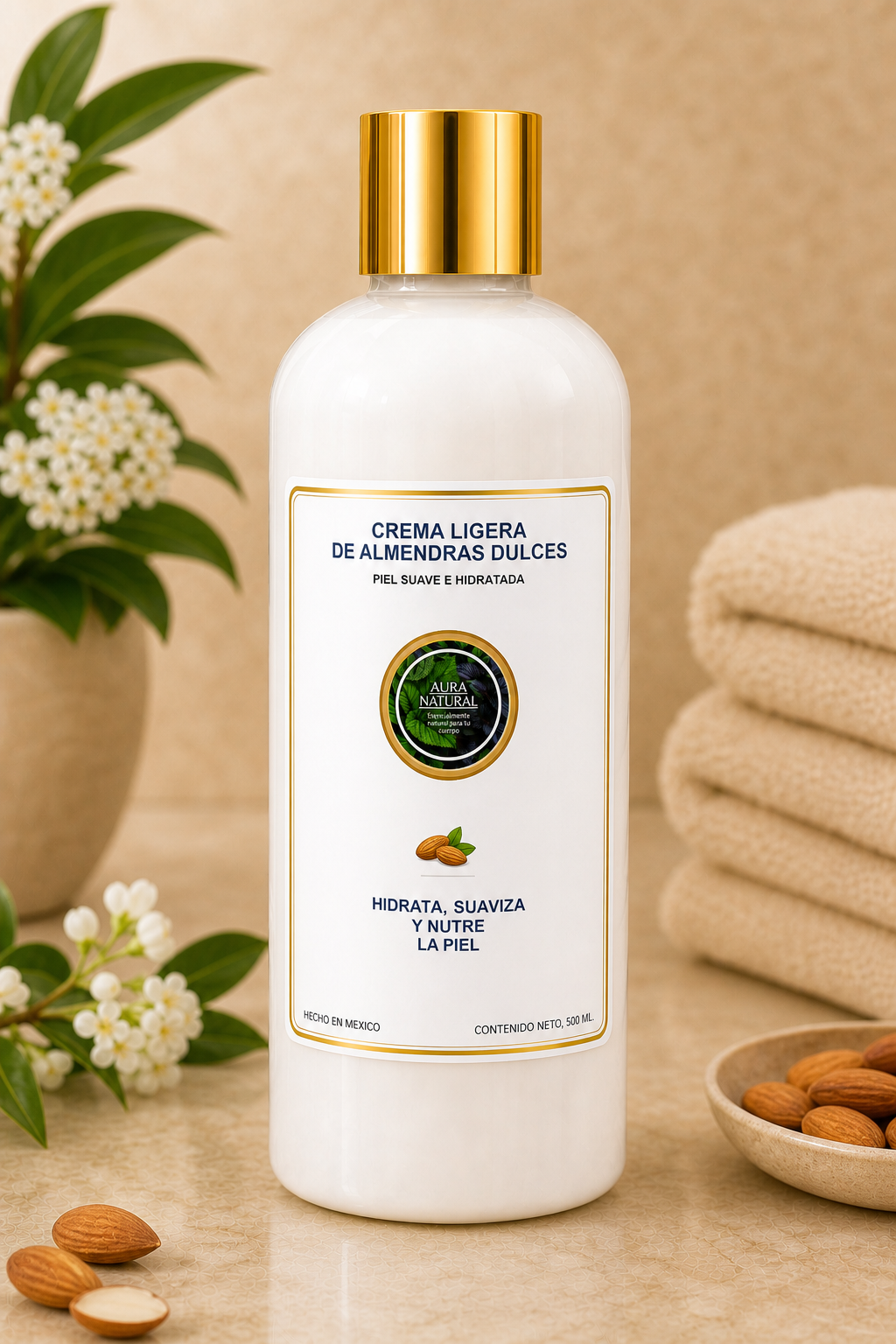 CREMA LIGERA DE ALMENDRAS DULCES 500 ml